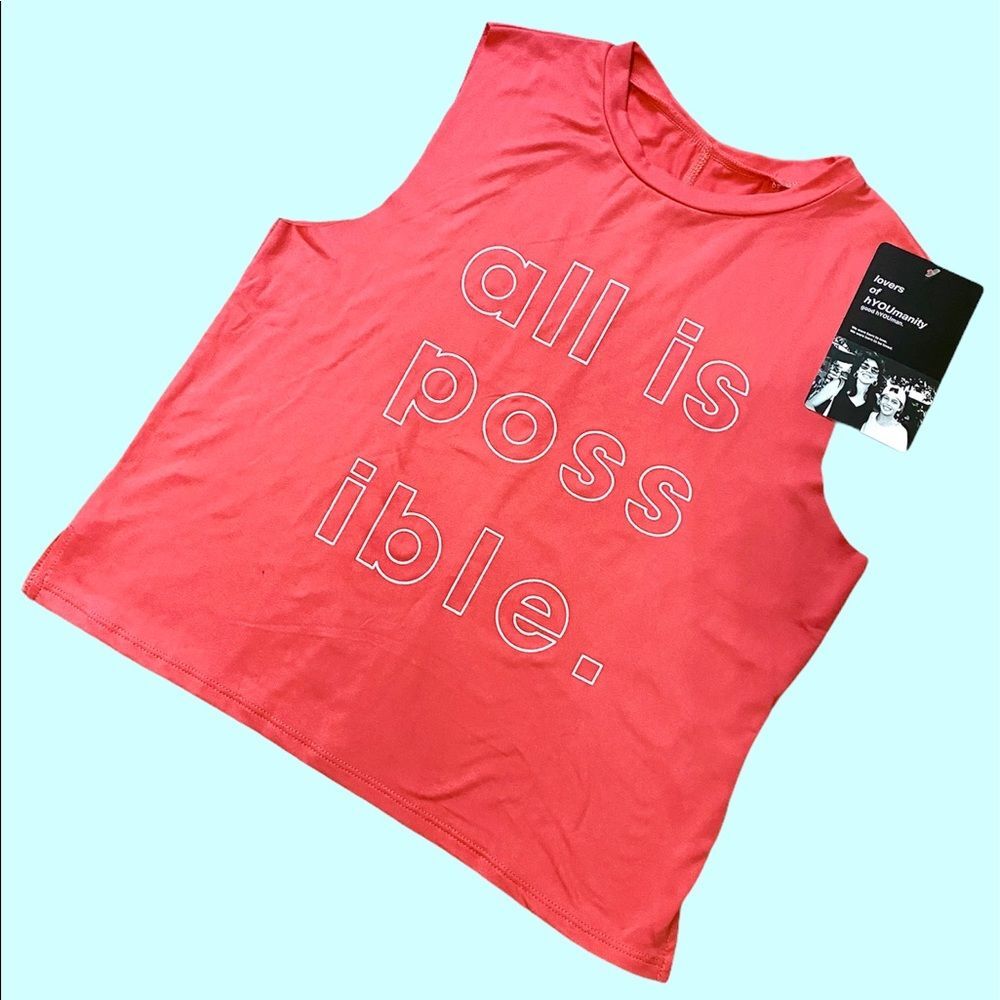 Good HYOUman All Is Possible Red Tank Top XS